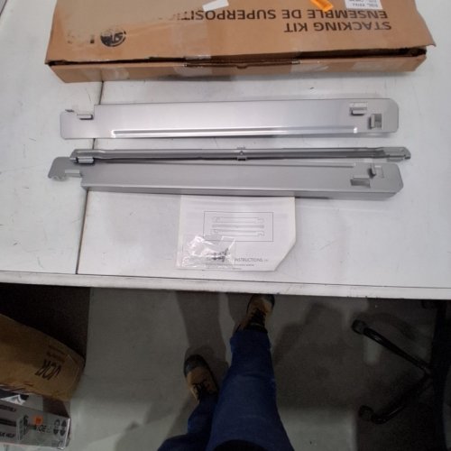 LG ELECTRONICS LAUNDRY FRONT LOAD STACKING KIT - 27'' - CHROME (MODEL: KSTK4) image 2