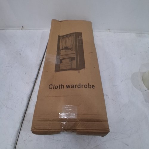CLOTH WARDROBE STORAGE CABINET - GREY image 4