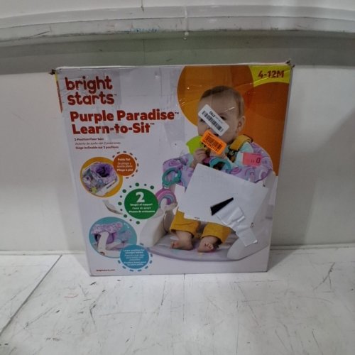 BRIGHT STARTS LEARN TO SIT FLOOR SEAT - 4-12 MONTHS - PURPLE PARADISE (MODEL : 13114) image 3
