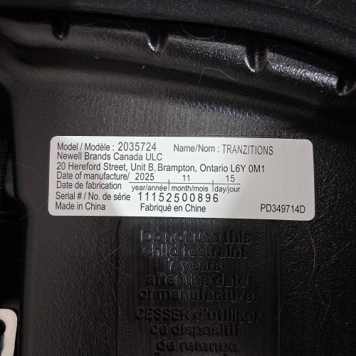 GRACO TRANZITIONS 3-IN-1 HARNESS BOOSTER SEAT - 22-100LBS - PROOF BLACK (MODEL: 2035724) image 3