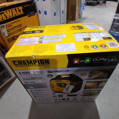 CHAMPION DUAL FUEL INVERTER GENERATOR - 4000 STARTING WATTS / 3300 RUNNING WATTS - YELLOW AND BLACK (MODEL: 201567) image 2