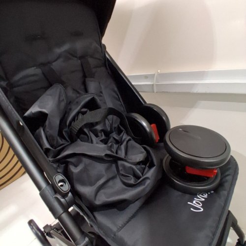 PYLE JOVIAL PORTABLE FOLDING BABY STROLLER - BLACK (MODEL: JPC20BK) image 3