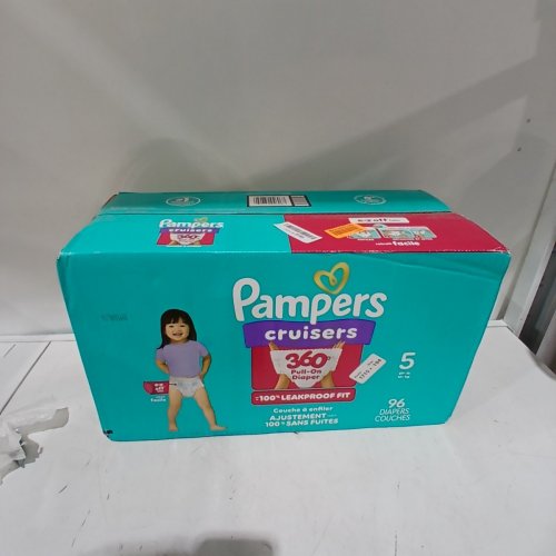 96PK PAMPERS PULL ON CRUISERS 360° 100% LEAKPROOF FIT DISPOSABLE BABY DIAPERS - SIZE 5 (27LBS+) image 3