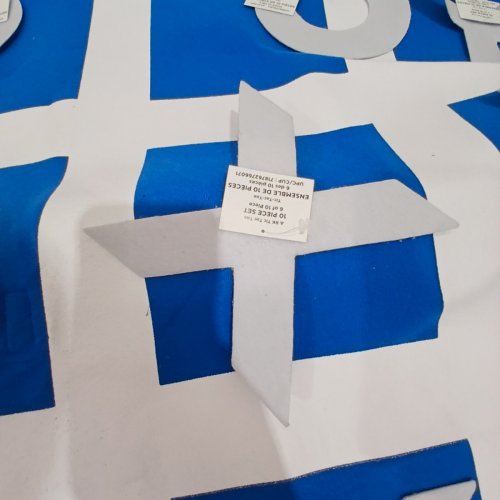 ADULT UNISEX TIC TAC TOE GAME SET COSTUME - BLUE / WHITE image 3