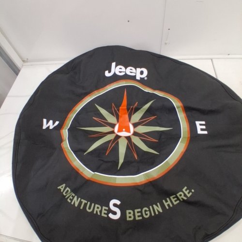 MOPAR JEEP SPARE TIRE COVER - COMPASS GRAPHIC - BLACK image 2