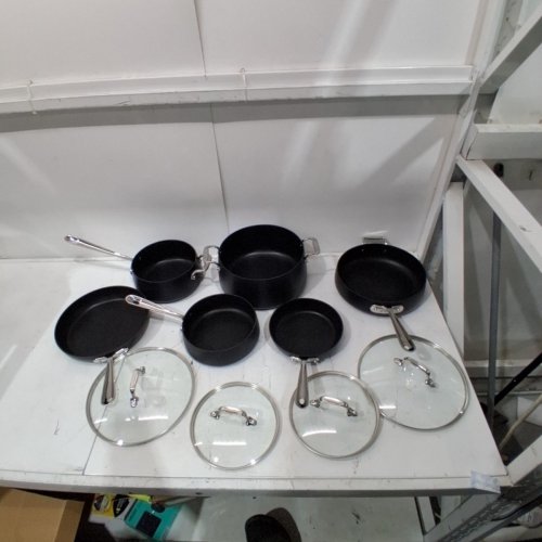 10PC ALL-CLAD HA1 HARD ANODIZED NONSTICK COOKWARE SET - BLACK image 2
