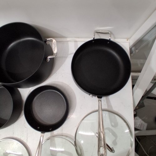 10PC ALL-CLAD HA1 HARD ANODIZED NONSTICK COOKWARE SET - BLACK image 3