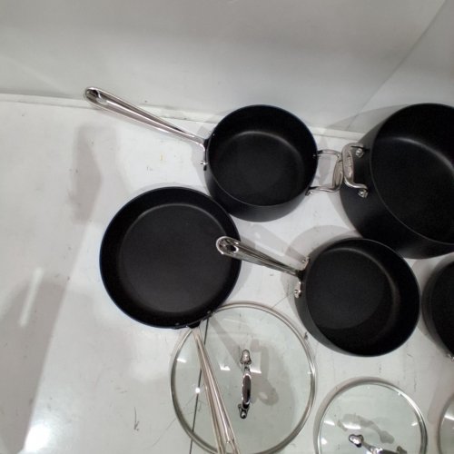 10PC ALL-CLAD HA1 HARD ANODIZED NONSTICK COOKWARE SET - BLACK image 5