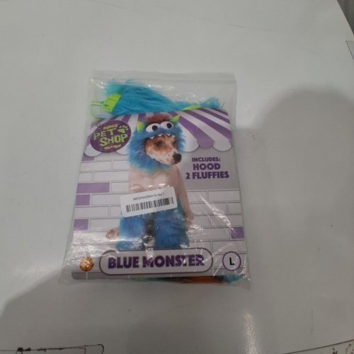 3PC RUBIES PET BLUE MONSTER COSTUME SET- LARGE- BLUE image 2