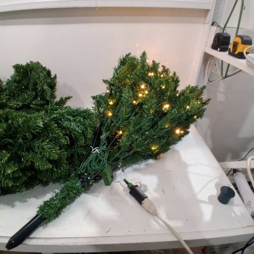GARVEE PRE-LIT SLIM ARTIFICIAL CHRISTMAS TREE WITH STRAND - 12FT - GREEN (MODEL: PHK_35HHSNJ5) image 2