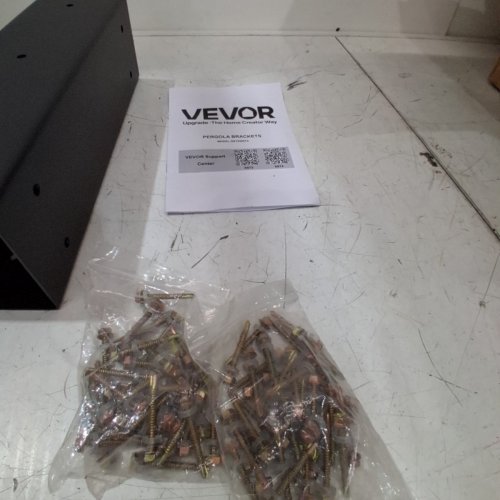 4PK VEVOR PERGOLA HEAVY DUTY 3-WAY BRACKET KIT - 3.5" X 3.5" - BLACK (MODEL: SST4) image 3