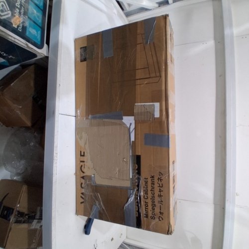 VASAGLE BATHROOM CABINET WITH 3 DOOR MIRROR 6.5" X 27.6" X 29.5" - WHITE (MODEL:BBK129W01S) image 6