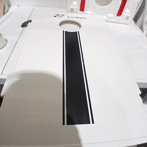 EASTPOINT BEAN BAG TOSS CORNHOLE SET - WHITE AND BLACK (MODEL: 1-1-16569-AA001) image 4