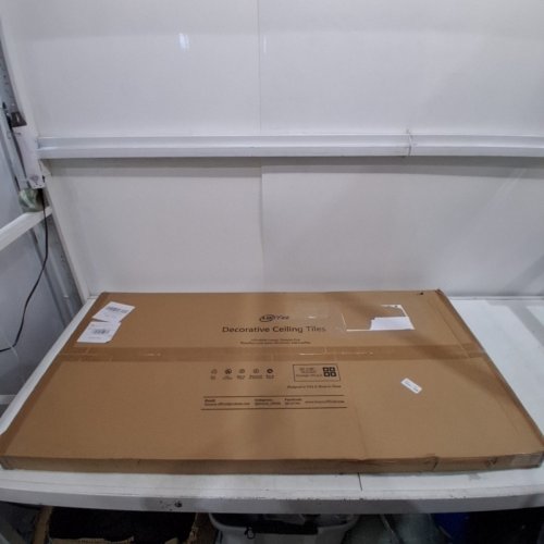 24PK LOOYEE PVC WATERPROOF AND WASHABLE FIRE-RATED DROP CEILING TILES - 2FT X 4FT - WHITE image 2