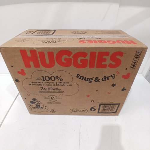 144PK HUGGIES SNUG AND DRY BABY DIAPERS - SIZE 6 - MICKEY MOUSE image 2