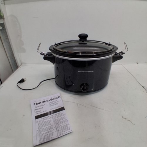 HAMILTON BEACH EXTRA LARGE STAY-OR-GO SLOW COOKER - 10QT CAPACITY - BLACK (MODEL: 33195G) image 3