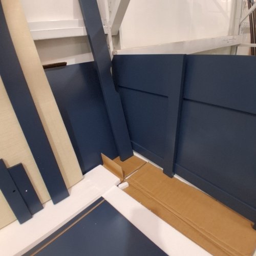 HOMEFORT MODERN WOOD SHOE STORAGE BENCH WITH LIFT TOP - 14.9" X 30" X 18.1" - BLUE (MODEL: PG-02SB014A-BLU03) image 6