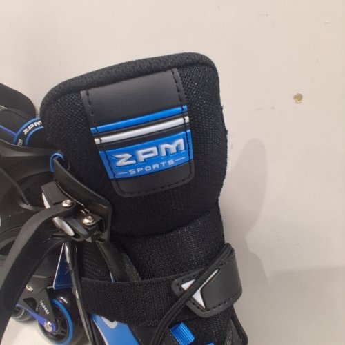 KID'S ZPM SPORTS INLINE ROLLER SKATES - MEDIUM - BLACK/BLUE image 2