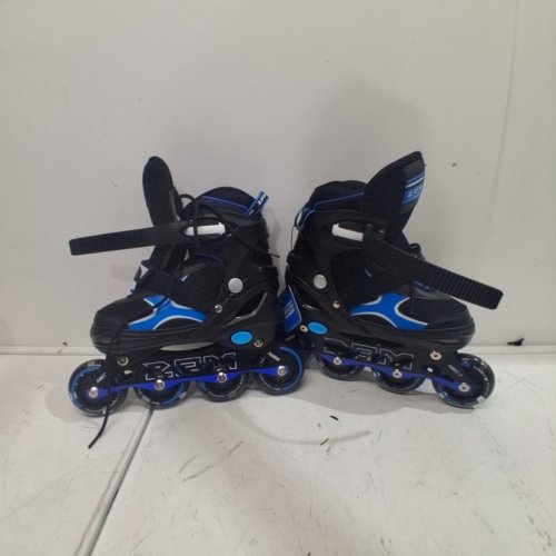 KID'S ZPM SPORTS INLINE ROLLER SKATES - MEDIUM - BLACK/BLUE image 3