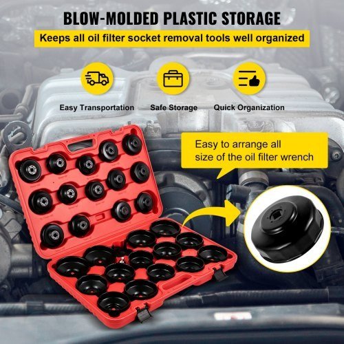 VEVOR CUP TYPE OIL FILTER WRENCH SET (MODEL: WS2701/WS2700) image 2
