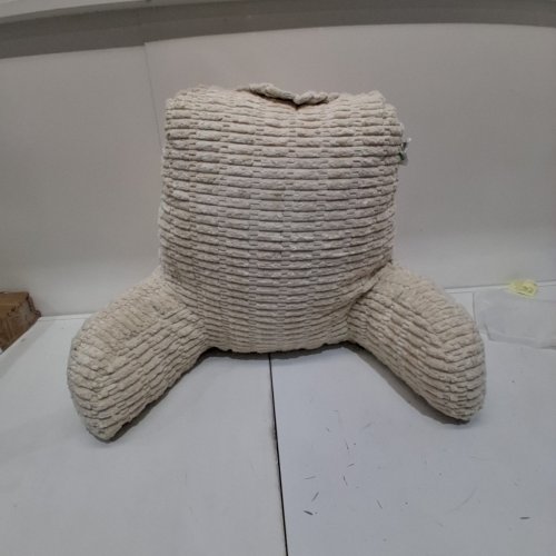 HOLAWAKAKA BACK SUPPORT READING LOUNGING PILLOW WITH ARMS - 18" X 30" - CREAM image 2