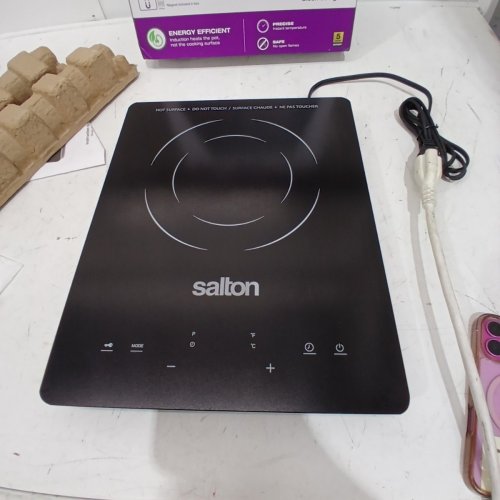 SALTON SLIM INDUCTION COOKTOP ENERGY EFFICIENT - 1500W - 60°C TO 240°C - BLACK (MODEL: ID2066) image 3