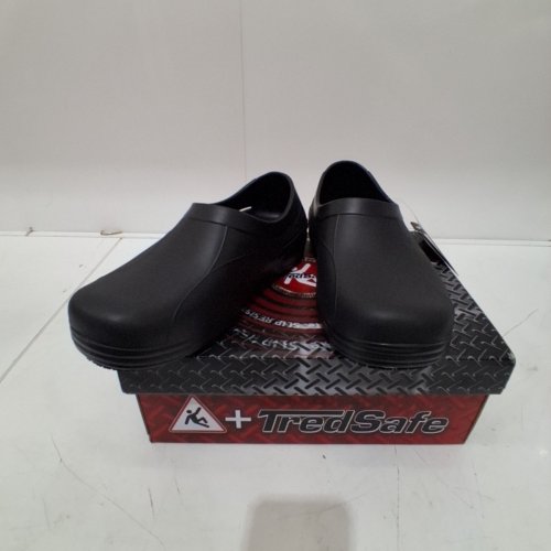unisex adult tredsafe duty slip resistant clog shoes - w: 10 m: 9 - black image 2