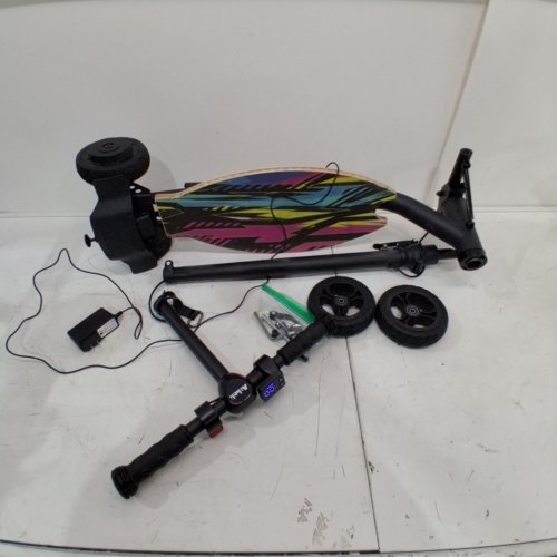 ARBELI 4-WHEEL ELECTRIC SCOOTR FOR KIDS - AGES 8+ 13KM/H - BLACK/MULTICOLOR image 3