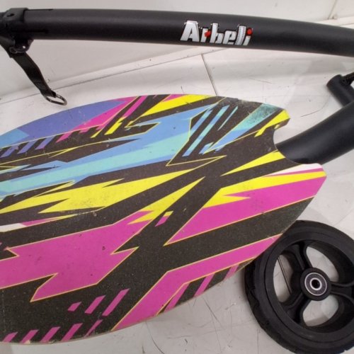 ARBELI 4-WHEEL ELECTRIC SCOOTR FOR KIDS - AGES 8+ 13KM/H - BLACK/MULTICOLOR image 6