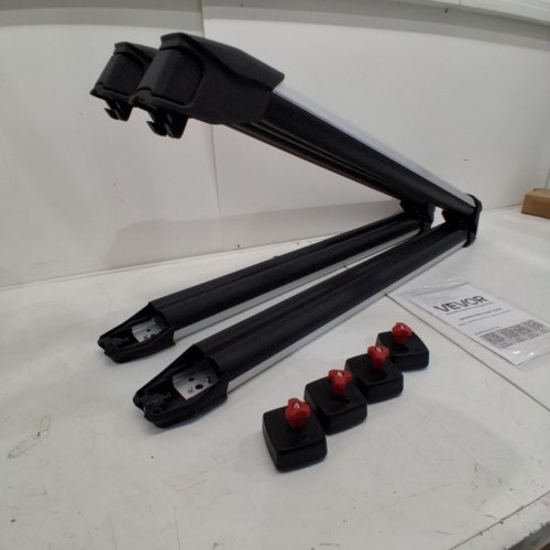 VEVOR ALUMINUM SKI & SNOWBOARD ROOF RACK WITH LOCK & RUBBER PADDING - UNIVERSAL FIT/165LBS MAX - SILVER/BLACK (MODEL: XDZ-005-SH) image 4