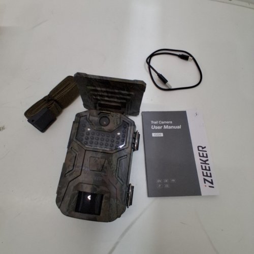 IZEEKER SOLAR POWERED TRAIL CAMERA WITH NIGHT VISION AND MOTION DETECTION - 4K UHD @ 30FPS - 48MP - CAMOUFLAGE (MODEL: IG220) image 3