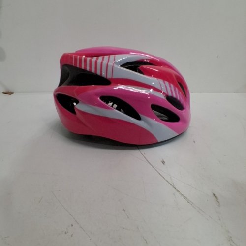 GIRL'S ADJUSTABLE PROTECTIVE SPORTS HELMET - PINK /WHITE image 2