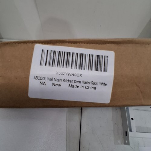 WALL MOUNT KITCHEN OVEN HOLDER RACK - 25" X 14" - WHITE image 2