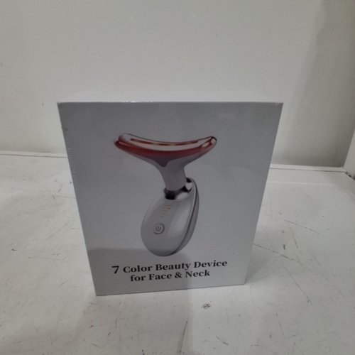 7 COLOR LED FACIAL MASSAGER WAND - RED LIGHT THERAPY - WHITE image 2