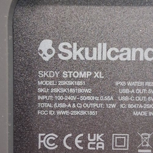 SKULLCANDY STOMP XL WIRELESS BLUETOOTH PARTY SPEAKER - INTEGRATED CARRY HANDLE​, IPX5 WATER RESISTANCE, 12-HOUR BATTERY LIFE - BLACK ORANGE (MODEL:2SKSK1851/4449801) image 8