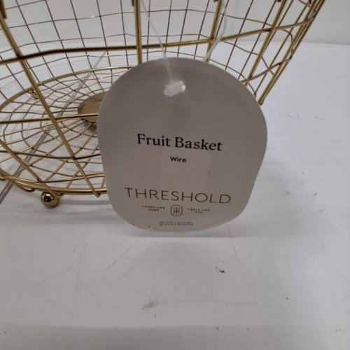 THRESHOLD WIRE FRUIT BASKET - GOLD image 4