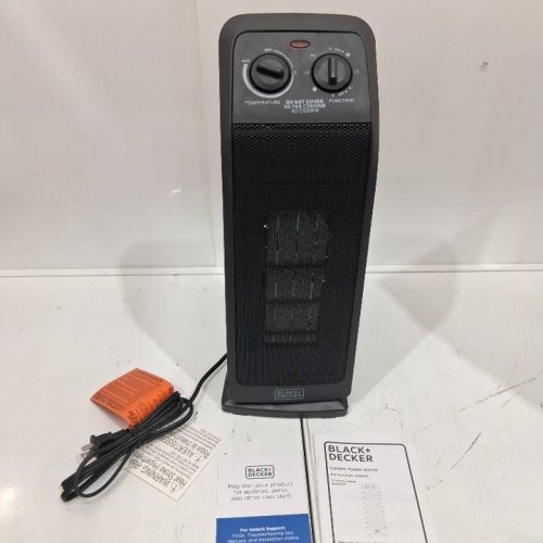 BLACK+DECKER CERAMIC TOWER/SPACE HEATER - 1500W - BLACK (MODEL: BHTC571) image 2