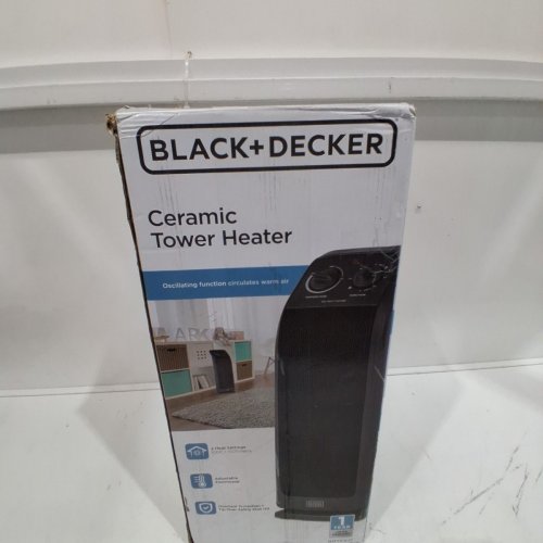 BLACK+DECKER CERAMIC TOWER/SPACE HEATER - 1500W - BLACK (MODEL: BHTC571) image 5
