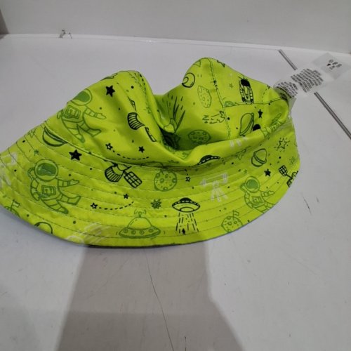 TODDLER BOY'S UV SKINZ UPF 50+ PROTECTION SWIM BUCKET HAT - 5 - GREEN/BLUE SPACESHIP (STYLE: 8072888) image 2