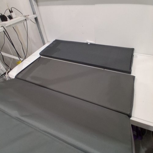 BUNKIE BOARD FOLDABLE BED BOARD UNDER MATTRESS WITH HOOK AND LOOP STRAPS - 80" X 60" QUEEN SIZE - GREY (MODEL: 1003) image 3