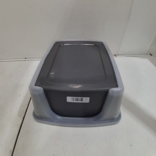 IRIS OPEN TOP CAT LITTER BOX KIT WITH SHIELD - 16" X 12" - GREY/CLEAR (MODEL: CLH-12) image 3