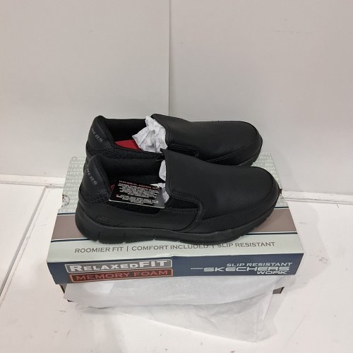 WOMENS SKECHERS NAMPA-ANNOD FOOD SERVICE SHOE - 6 - BLACK (MODEL:77236) image 3