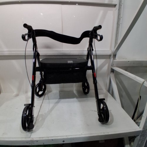 HELAVO BARIATRIC EXTRA WIDE HEAVY DUTY ROLLATOR WALKER - 500LBS CAPACITY - BLACK (MODEL: H1050) image 2