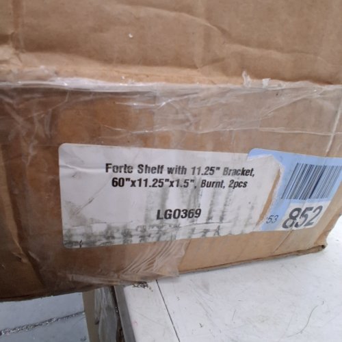 2PK FORTE SHELF WITH 11.25" BRACKET - 60" X 11.25" X 1.5" - BURNT (ITEM: LG0369) image 3