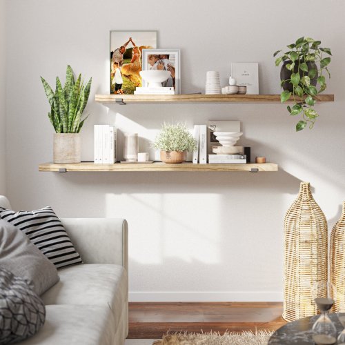 2PK FORTE SHELF WITH 11.25" BRACKET - 60" X 11.25" X 1.5" - BURNT (ITEM: LG0369) image 2