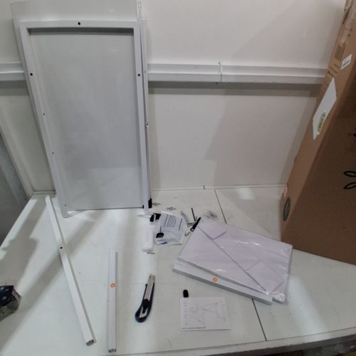 WRITING OFFICE DESK WITH SIDE POCKET - 32" X 16" X 29" - WHITE image 3