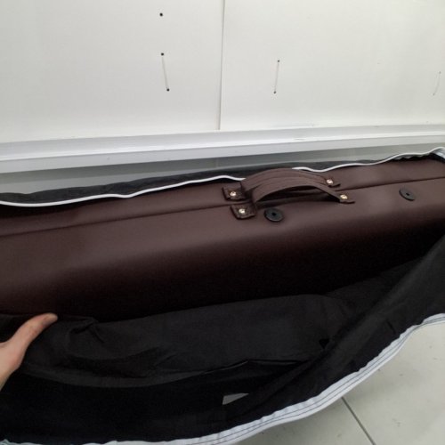 PORTABLE DUAL FOLDING MASSAGE TABLE WITH ADJUSTABLE HEIGHT - 28" WIDE - BROWN (MODEL: MT-296-BROWN) image 4