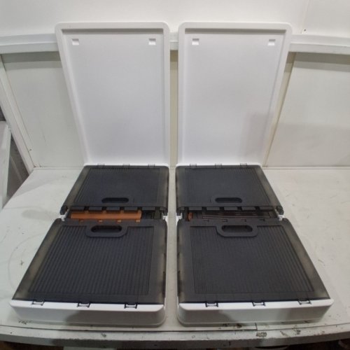 2PK ASSHMKIT STORAGE BOX CABINET WITH LID - 25.2" X 15.7" X 14.7" - WHITE/BLACK/BROWN image 2