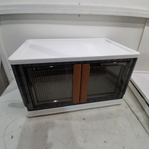 2PK ASSHMKIT STORAGE BOX CABINET WITH LID - 25.2" X 15.7" X 14.7" - WHITE/BLACK/BROWN image 3