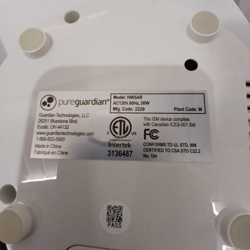 2PK PUREGUARDIAN H965AR ULTRASONIC COOL MIST HUMIDIFIER - 1 GAL - BLUE / WHITE (MODEL: 1001689) image 7